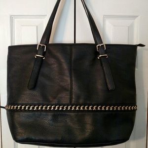 Charming Charlie Black Tote Purse